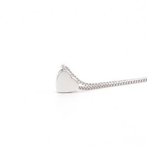925 Sterling Silver Heart Necklace Small Cute